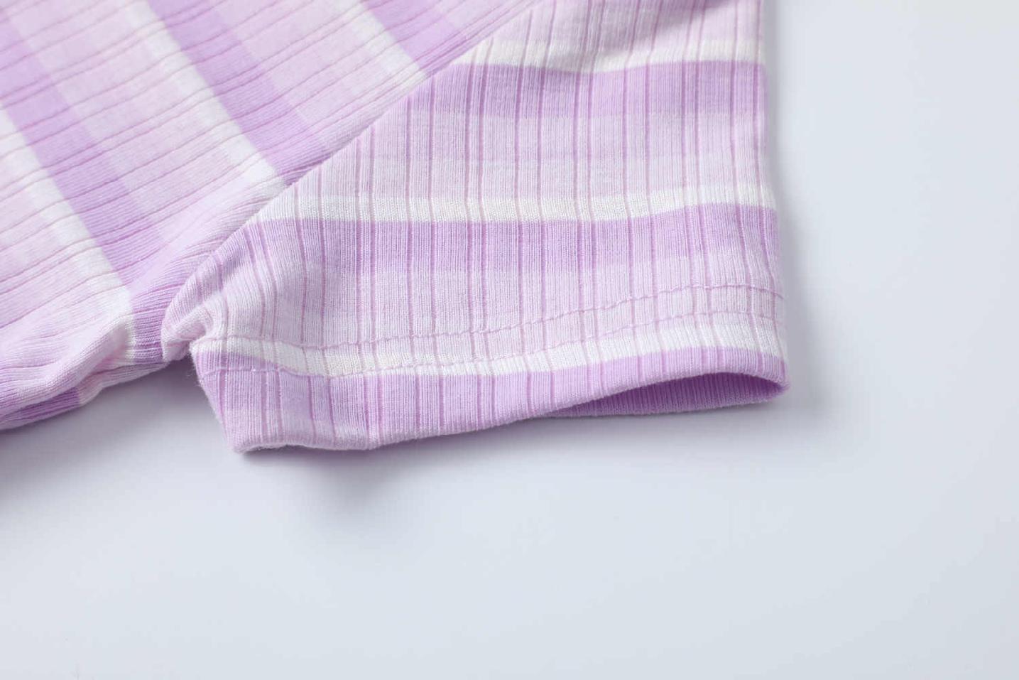 Dívčí tričko kr.r. Kugo BC2396 fialové